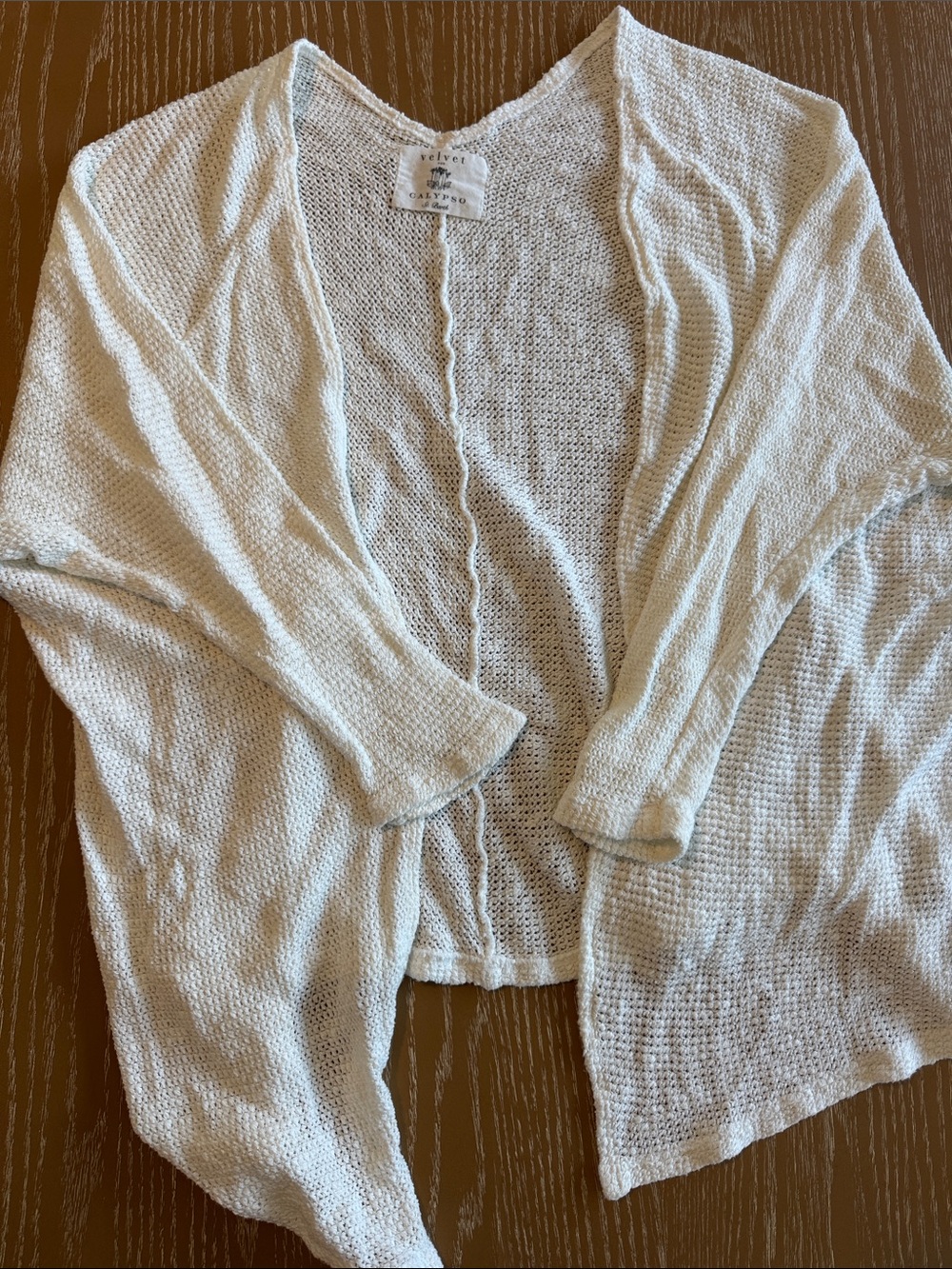 Velvet by Graham & Spencer Calypso- Cotton Crochet Jackie Cardigan- sz. M